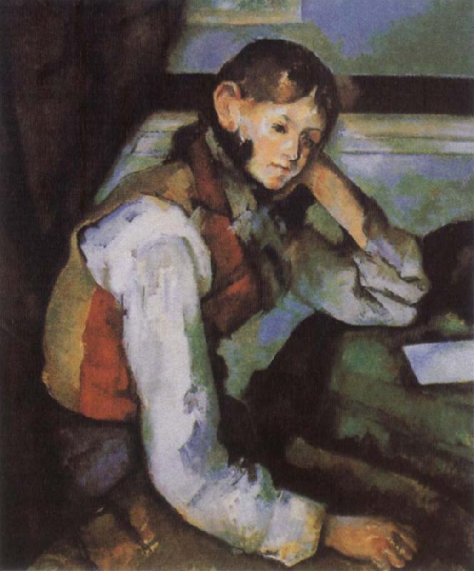 Paul Cezanne Boy in a Red Waistcoat oil painting picture